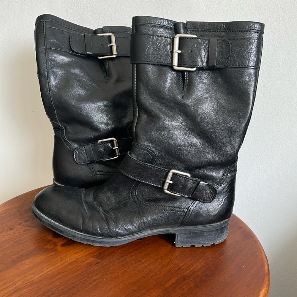 Franco Sarto leather biker boots